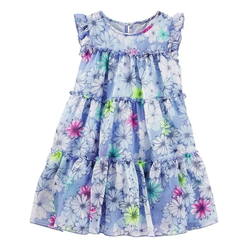 OshKosh B'gosh Blue Floral Kids Dress